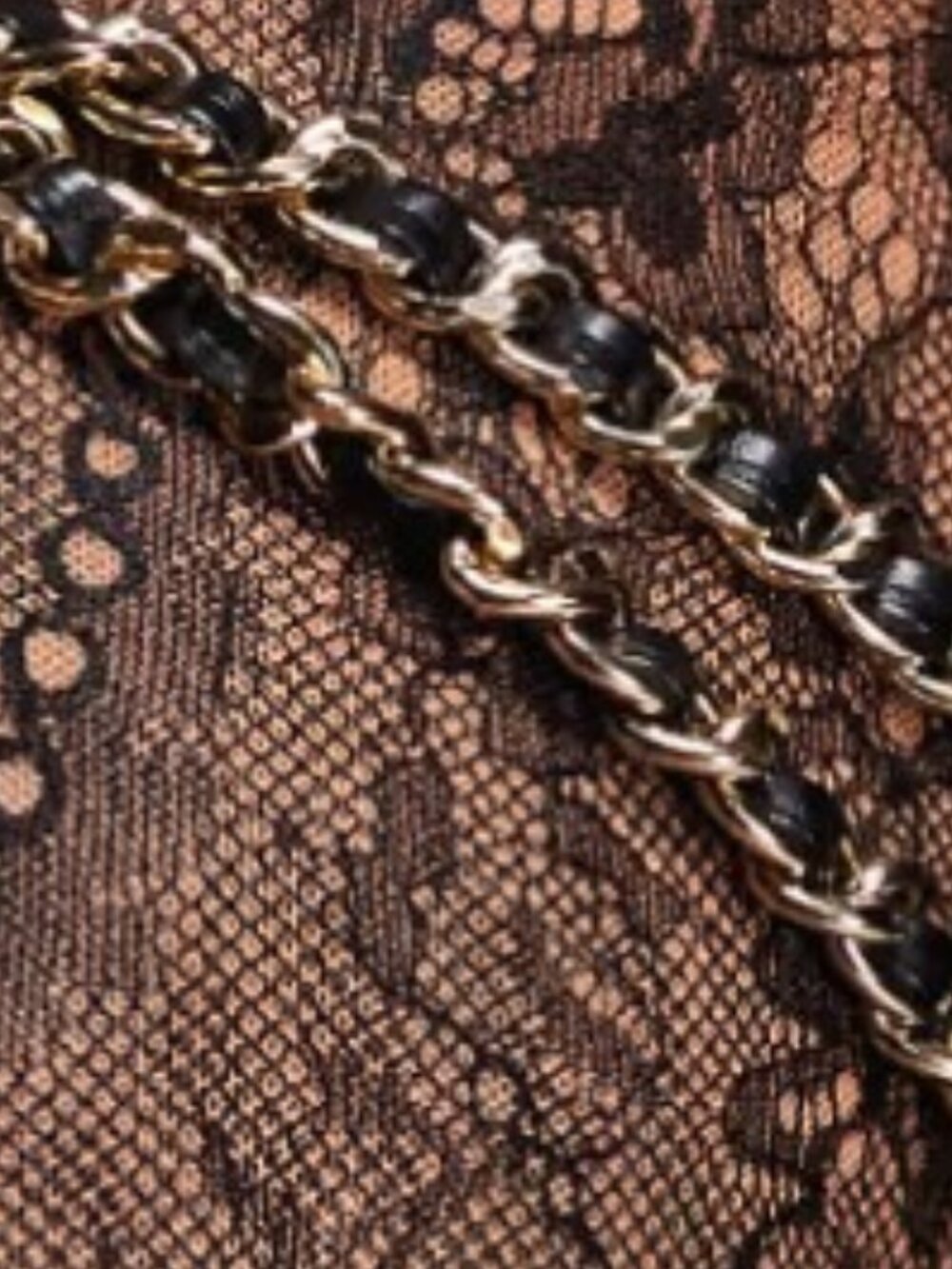 ๐A BOMBSHELL!๐The Dolls House Francesca Black Lace Maxi Skirt w/ Chain & Belt - Picture 11 of 16